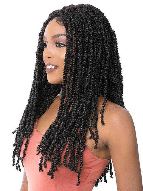 Natural water wave twist texture and lace front hairline