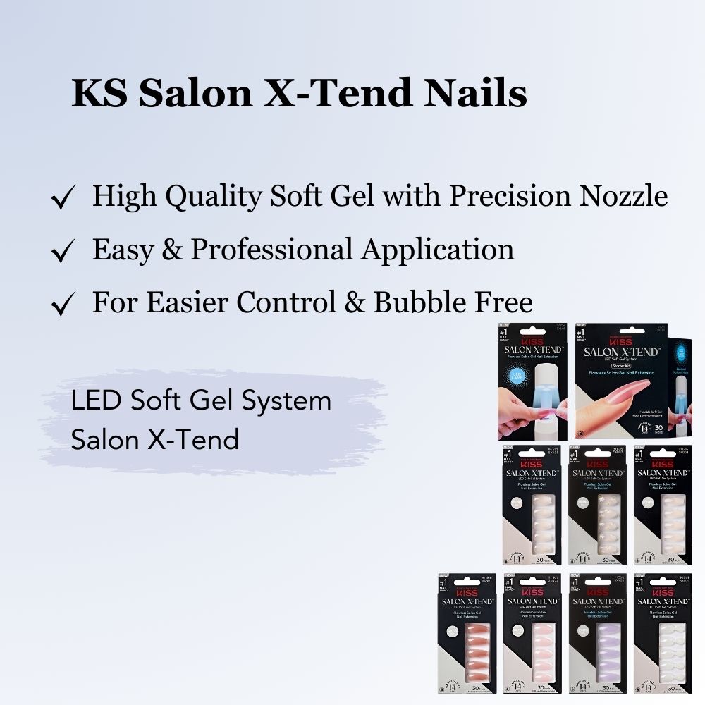 Kiss Salon X-Tend LED Soft Gel System False Nails