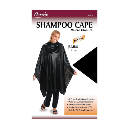 ANNIE SHAMPOO CAPE - BLACK
