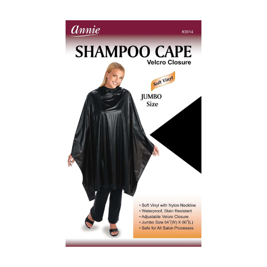 Annie Shampoo Cape - Black