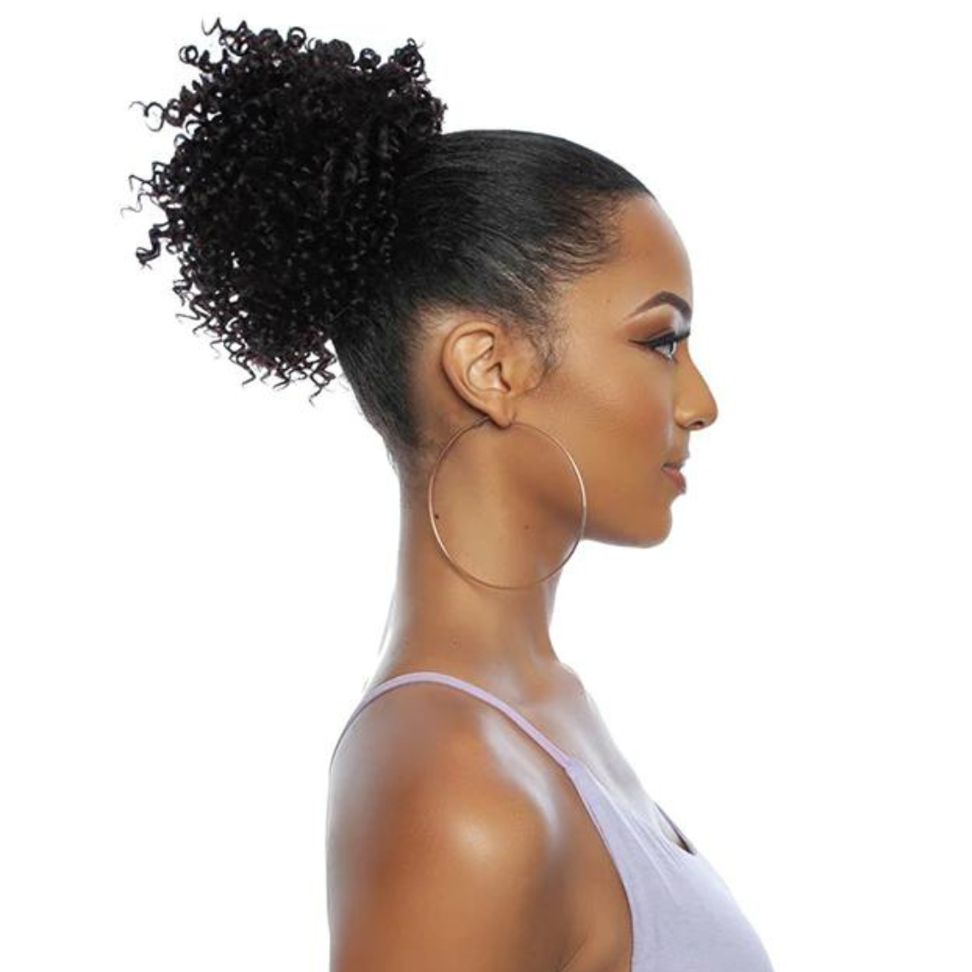 PRISTINE QUEEN 100% HUMAN HAIR COIL CURL AFRO PONYTAIL