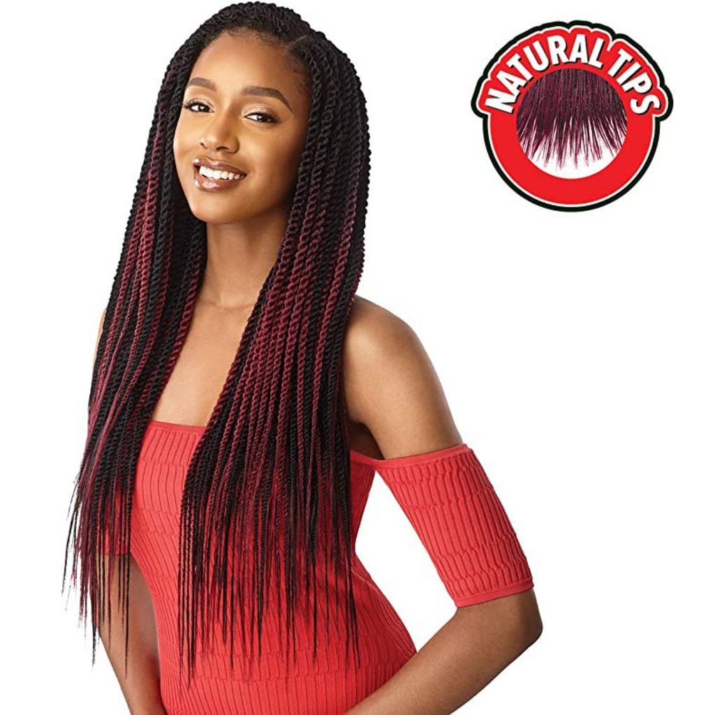 Outre XPression 3X's Box Braids 45-Strands Medium Natural Tip Crochet Hair