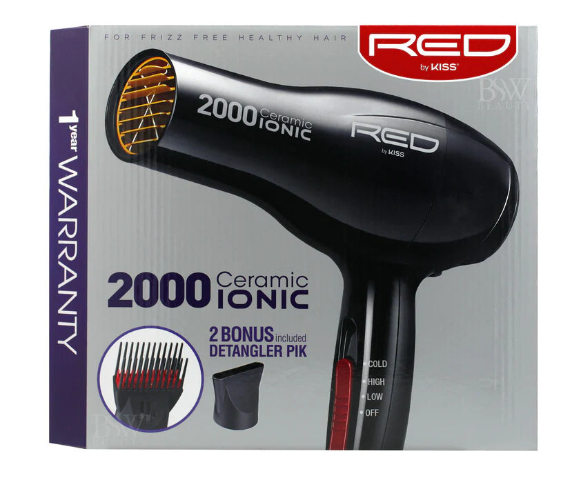 Red by Kiss 2000 Ceramic Ionic Upgrade Hair Dryer