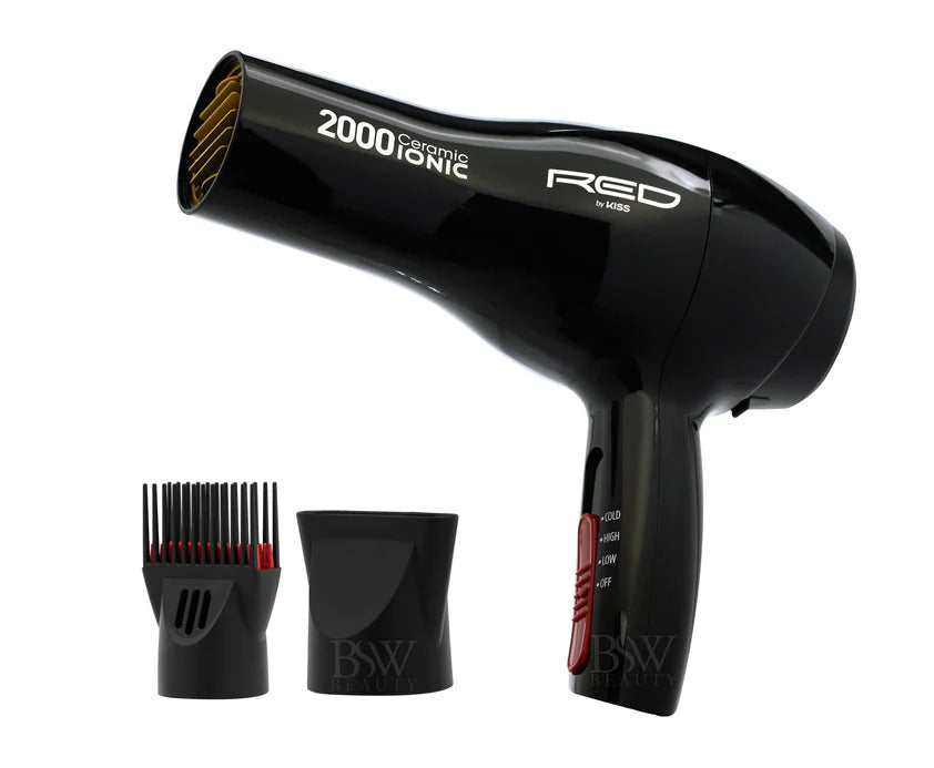 RED BY KISS CERAMIC 2000 IONIC HAIR DRYER
