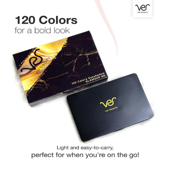 VB BEAUTY 120 MATTE AND SHIMMER EYESHADOW PALETTE- GLAMOUR ME