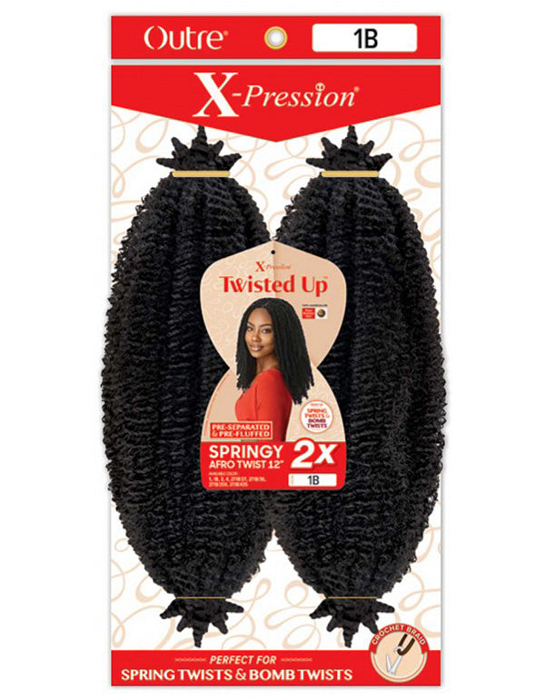 OUTRE X-PRESSION - TWISTED UP - SPRINGY AFRO TWIST 12