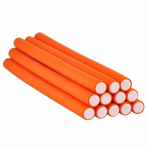 Red by Kiss Flexi Rods (10" Length, 5/8" Diameter) Value Pack 12pcs- Orange