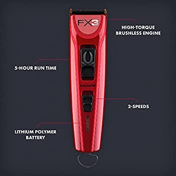 BabylissPro® Collection FX3 Red T-Blade High-Torque Cordless Hair Clipper