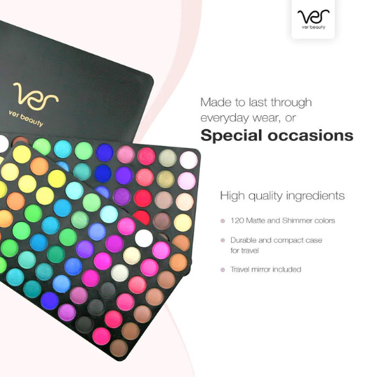 VB Beauty 120-Matte & Shimmer Eye Shadow Palette 