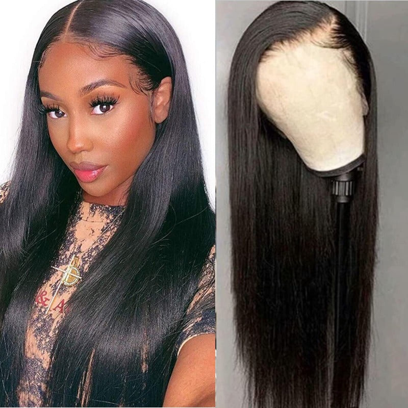100% Human Hair 13x5 HD Frontal Free Part Wig- Straight 20" Inches By Bebe, Shop Supreme Beauty 