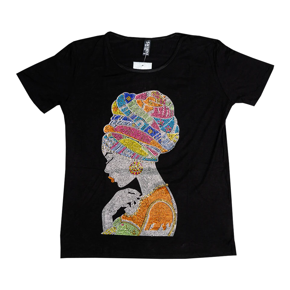 African Pride Rhinestone T-Shirt- Soul Sister