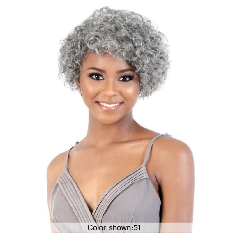 Motown Tress 100% Human Hair Silver Gray Collection Wig