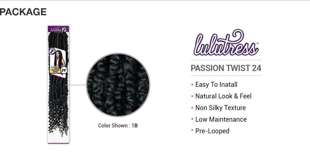 Sensationnel Lulutress Crochet Hair- Passion Twists 24" inches