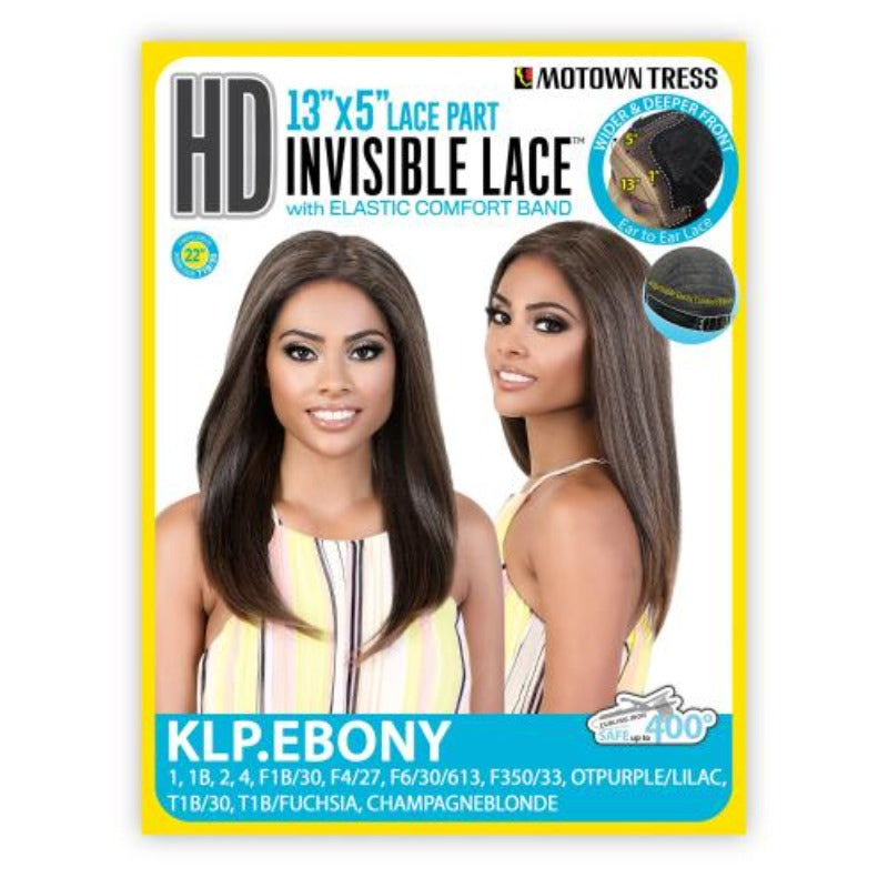 Motown Tress 13X5 HD Invisible Lace Wig With Elastic Comfort Band- Ebony