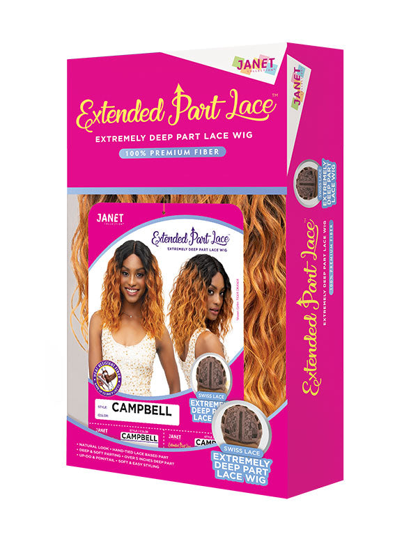 Janet Collection Extended Deep Part Synthetic Wig- Campbell
