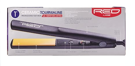 RED 1" Ceramic Tourmaline Flat Iron