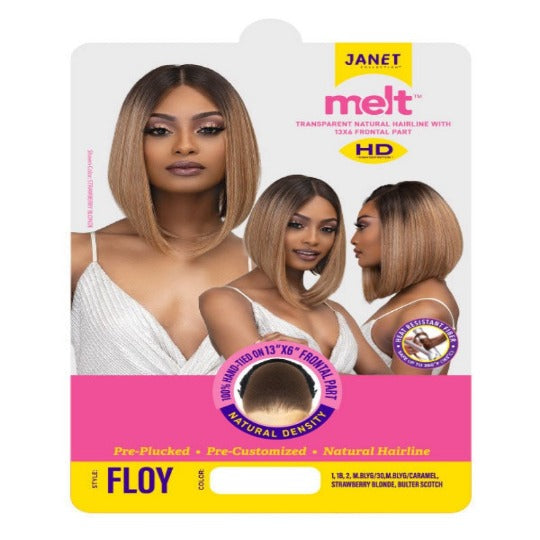 Janet Collection Melt Natural Hairline HD 13X6 Frontal Lace Wig- Floy