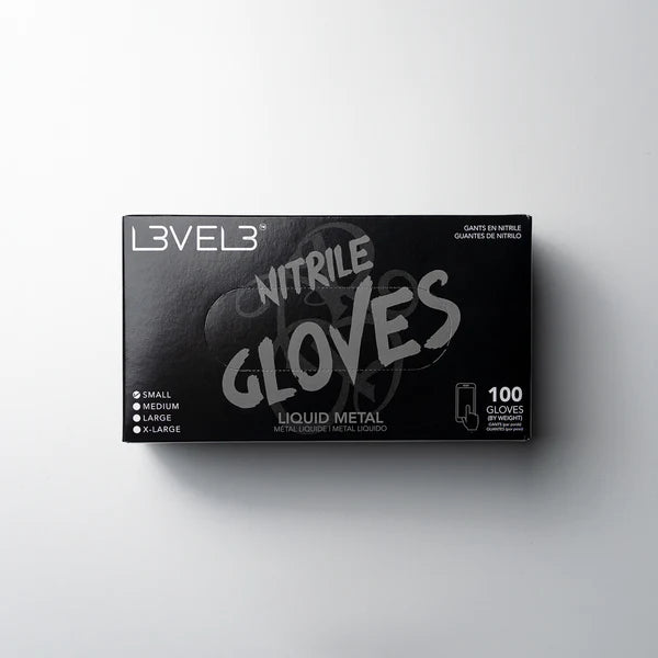 Level3 Professional Nitrile Gloves- Color: Liquid Metal - 100 Count