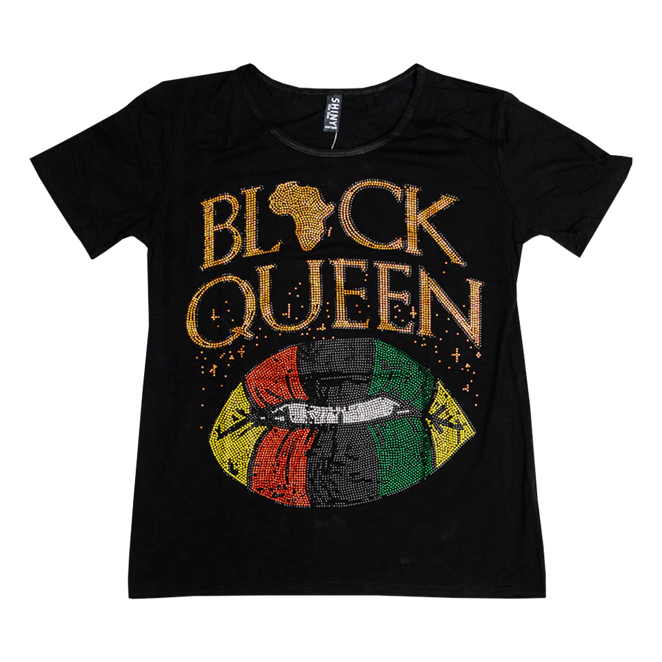 African Pride Rhinestone T-Shirt