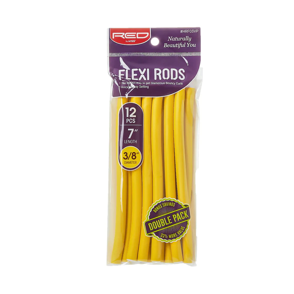 Red by Kiss Flexi Rods 7 3 8 Value Pack 12piece Yellow Supreme Hair Beauty