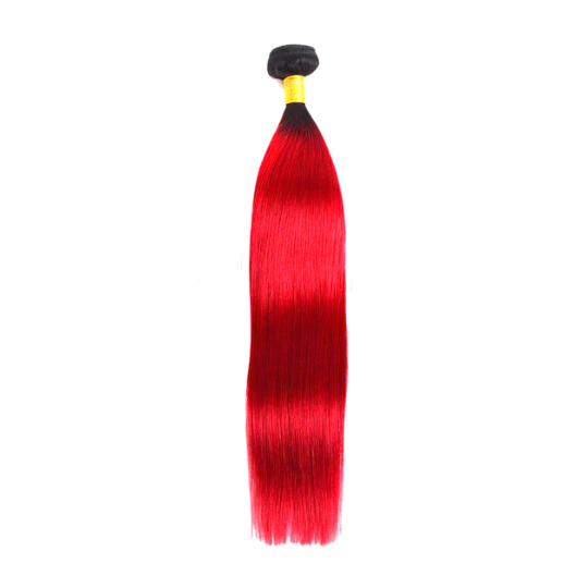 SUPREME 100% UNPROCESSED HUMAN HAIR BUNDLE STRAIGHT - T1B/RED