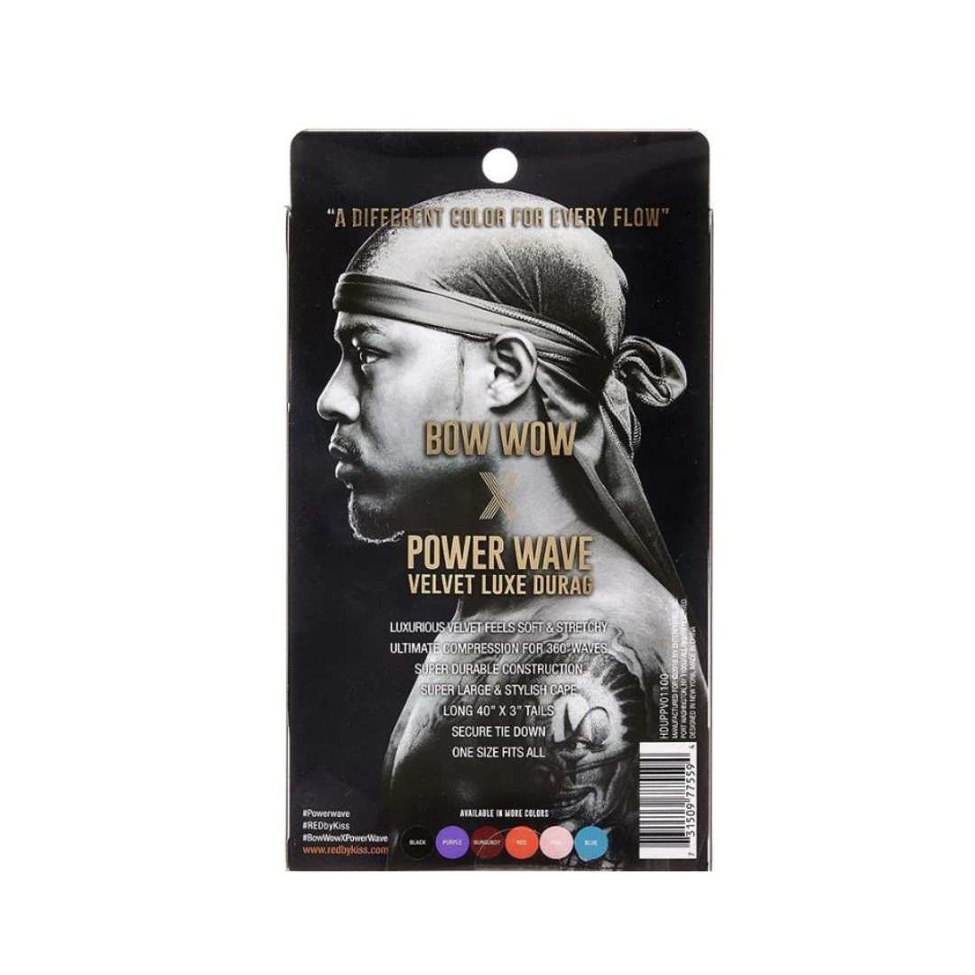 (HD71) RED VELVET DURAG BLACK