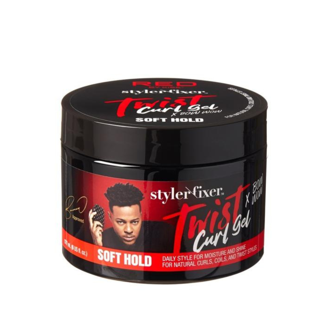 RED BY KISS STYLER FIXER DAILY TWIST CURL GEL BY BOW WOW- SOFT HOLD 6oz