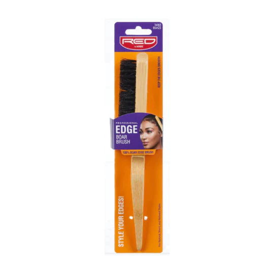RED PROFESSIONAL 100% BOAR EDGE BRUSH FOR NATURAL, SHORT & RELAXED STYLES