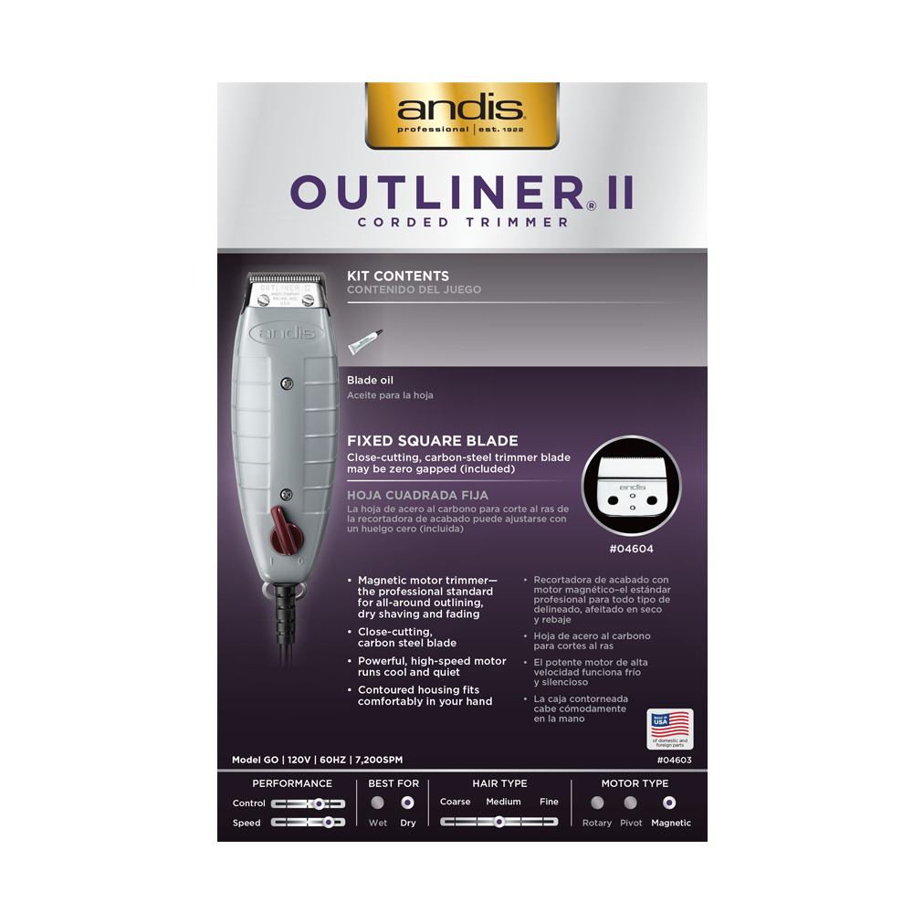 ANDIS OUTLINER II CORDED TRIMMER