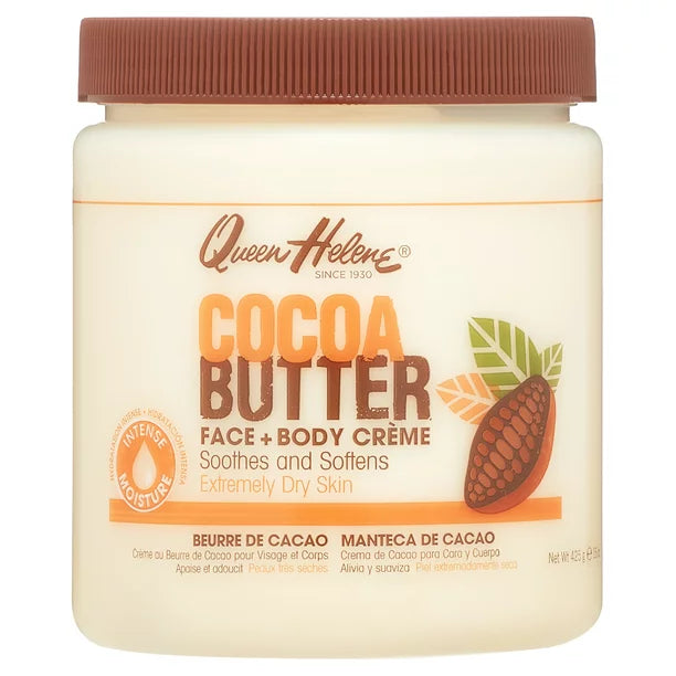 Queen Helene Cocoa Butter Face & Body Cream - Extra Dry Skin- 15 oz