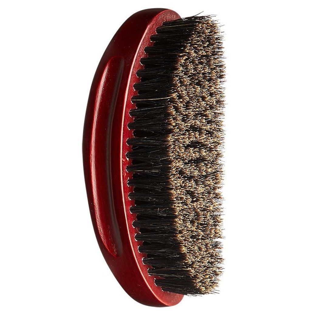 RED PREMIUM 360 POWER WAVE BOAR BRISTLES PALM BRUSH -SFT #BORP04
