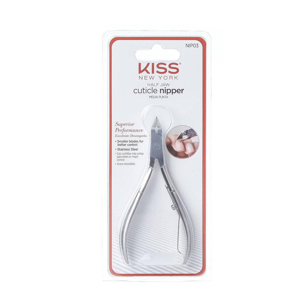 Kiss New York Stainless Steel Half Jaw Cuticle Nipper