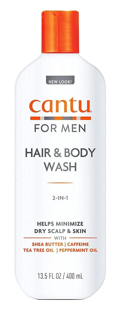 Cantu Mens 3-In-1 Shampoo Conditioner Bodywash 13.5 Ounce (400ml) (2 Pack)