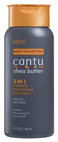 Cantu Mens 3-In-1 Shampoo Conditioner Bodywash 13.5 Ounce (400ml) (2 Pack)