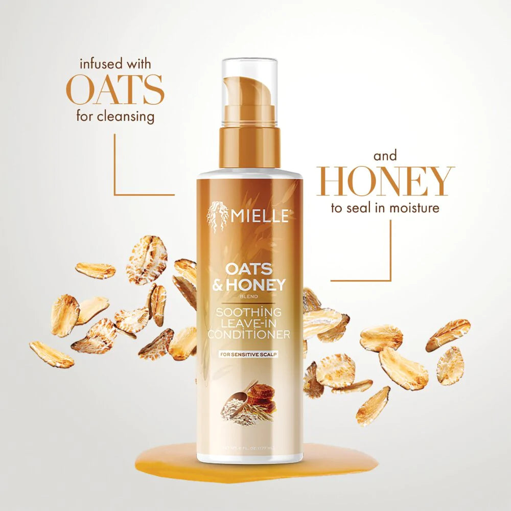 MIELLE OATS & HONEY SOOTHING LEAVE-IN CONDITIONER- SENSITIVE SCALP- 6 OZ