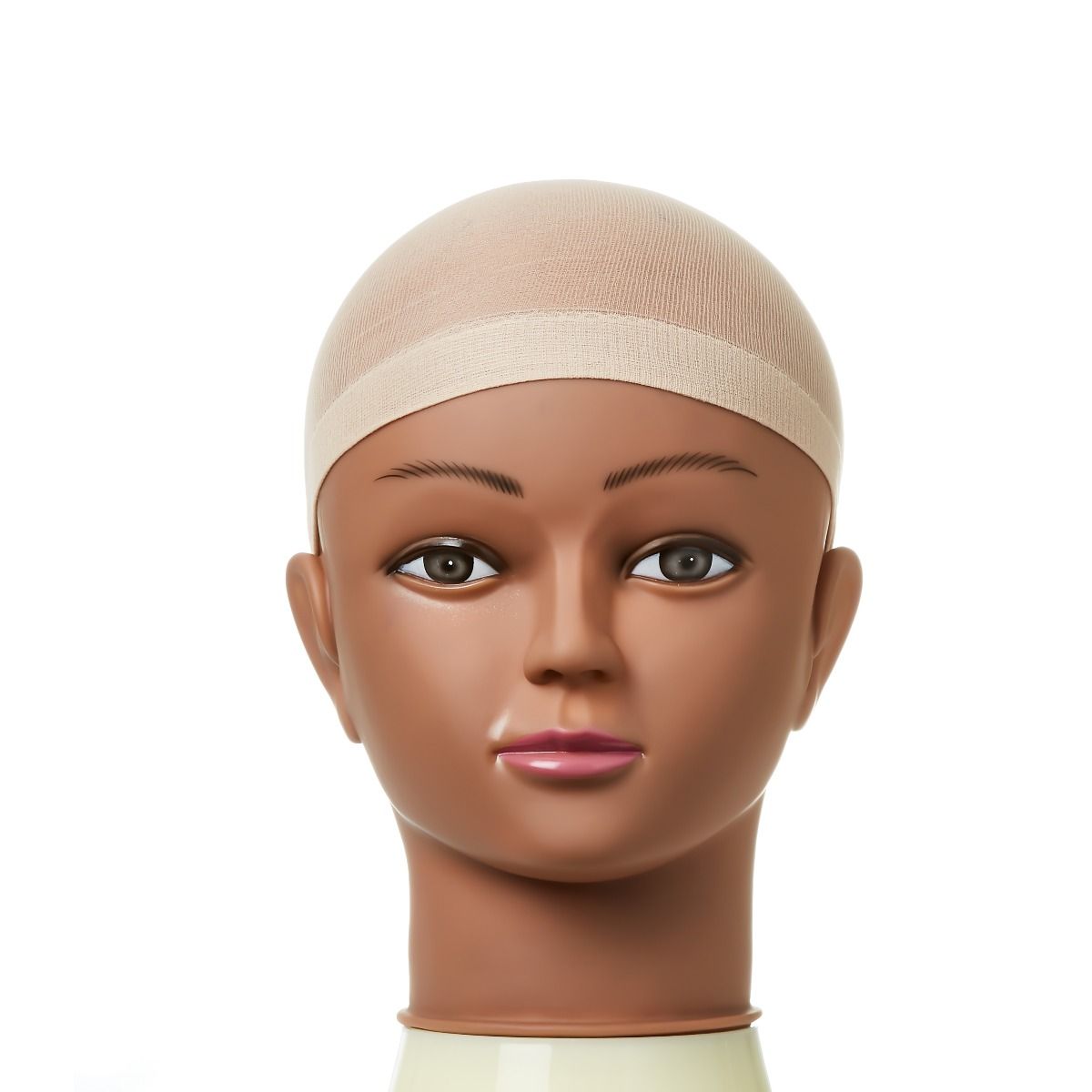 RED 5 PCS STOCKING WIG CAP BEIGE
