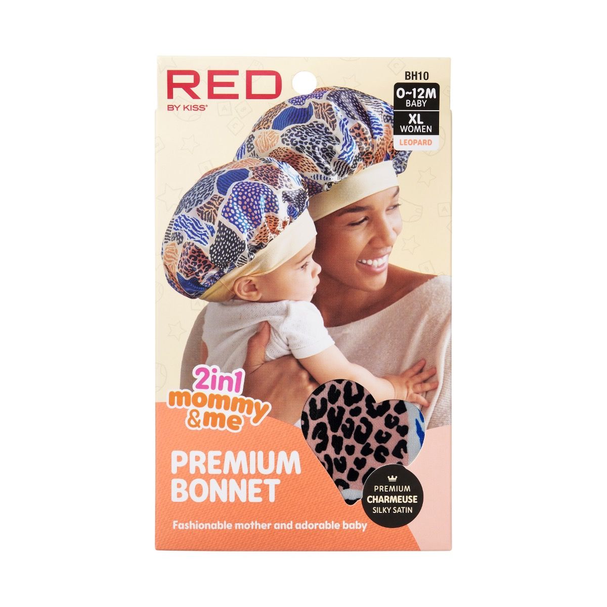 MOMMY & ME PREMIUM SATIN BONNET PACK - LEOPARD