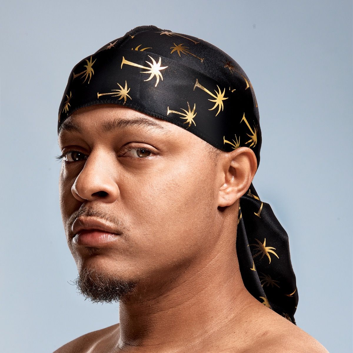 RED POWER WAVE LIT SILKY DURAG - PALM TREE
