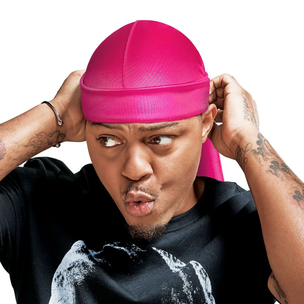 RED POWER WAVE EXTREME SILKY DURAG - PINK