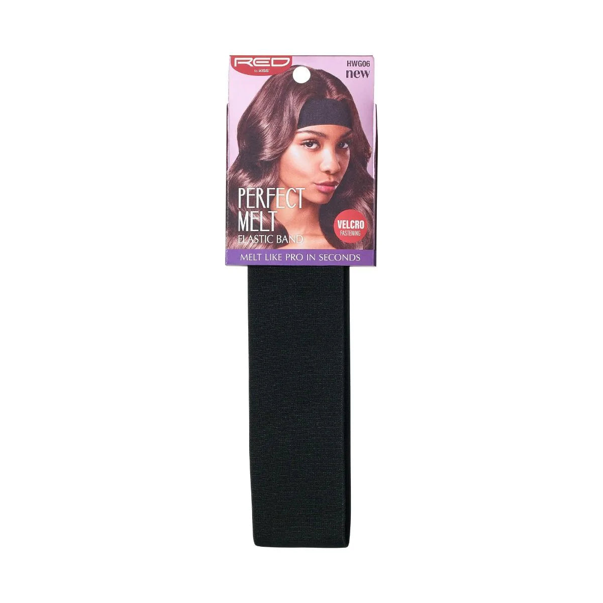RED PM ELASTIC WIGBAND WIDE BLACK