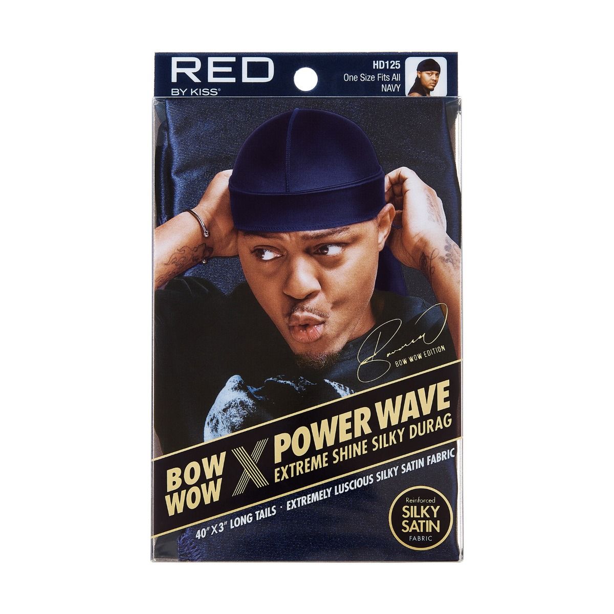 RED POWER WAVE EXTREME SILKY DURAG - NAVY