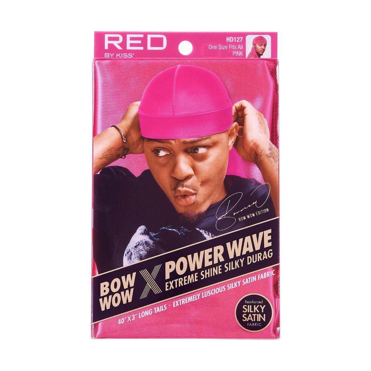 RED POWER WAVE EXTREME SILKY DURAG - PINK