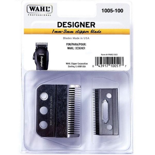 WAHL 1MM-3MM CLIPPER BLADE 3 HOLE DESIGNER - ADJ&LOCK
